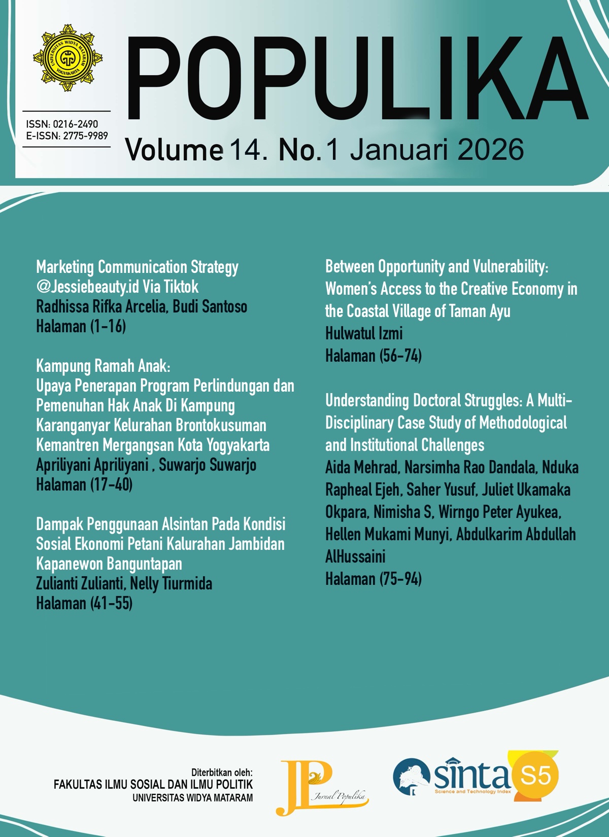 					View Vol. 14 No. 1 (2026): Populika
				